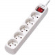 Tripp Lite Protect It! PS5F15 5-Outlets Power Strip - French - 5 x French/Belgian - 4.92 ft Cord - 16 A Current - 230 V AC Voltage - Desk Mountable, Wall Mountable - White PS5F15