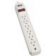 Tripp Lite Power Strip 120V 5-15R 6 Outlet 15&#39;&#39; Cord 5-15P - NEMA 5-15P - 6 x NEMA 5-15R - 15 ft Cord - 15 A Current - 120 V AC Voltage - 1875 W - Wall Mountable - TAA Compliance PS615