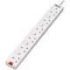 Tripp Lite Protect It! PS6B35W 6-Outlets Power Strip - British - 6 x BS 1363/A - 9.84 ft Cord - 13 A Current - 230 V AC Voltage - Desk Mountable, Wall Mountable - White PS6B35W