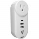 V7 1 Outlet, Rotating Travel Surge 400J w/USB-C - 1 x NEMA 5-15R, 2 x USB - 1875 VA - 400 J - 120 V AC, 230 V AC Input PWUSBCUS