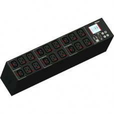 Raritan PX3-1611R-E2 18-Outlet PDU - Monitored - CS8365C (3P4W) - 12 x IEC 60320 C19, 6 x IEC 60320 C13 - 230 V AC - Network (RJ-45) - 2U - Horizontal - Rack Mount - Rack-mountable - TAA Compliance PX3-1611R-E2