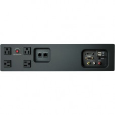 LG RJP-201M Power/Data Outlet - 4 x Power Receptacles - 110 V AC / 7 A Rectangular Desk Mountable RJP-201M