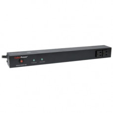 CyberPower Rackbar Surge Suppressor RM 1U RKBS15S2F10R 15A 12-Outlet - Receptacles: 12 x NEMA 5-15R - 3600J RKBS15S2F10R