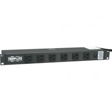 Tripp Lite Power Strip Rackmount Metal 120V 5-15/20R 12 Outlet 15&#39;&#39; Cord 1U - NEMA L5-20P - 12 NEMA 5-15/20R - 15ft Input - TAA Compliance RS-1215-20T