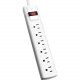 V7 6-Outlet Surge Protector, 8 ft cord, 900 Joules - White - 6 Receptacle(s) - 900 J SA0608W-9N6