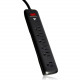 V7 6-Outlet Home/Office Surge Protector, 900 Joules - Black - 900 J - 120 V AC Input SA0614B-9N6