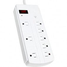 V7 SA0812W-9N6 Surge Suppressor/Protector - 8 x NEMA 5-15P - 1500 J - 120 V AC Input SA0812W-9N6