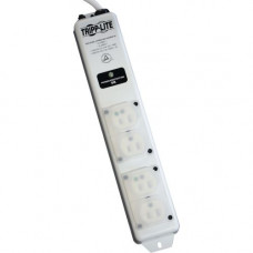 Tripp Lite Surge Protector Power Strip Medical Hospital Metal 4 Outlet 15&#39;&#39; Cord - Receptacles: 4 x NEMA 5-15R - RoHS, TAA Compliance SPS415HGULTRA