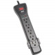 Tripp Lite Surge Protector Power Strip 7 Outlet 25 &#39;&#39; Cord Black 2160 J - 7 x NEMA 5-15R - 1800 VA - 2160 J - 120 V AC Input SUPER725B
