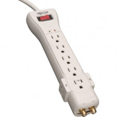 Tripp Lite Surge Protector Power Strip 120V 7 Outlet Coax 7&#39;&#39; Cord 2160 Joules - Receptacles: 7 x NEMA 5-15R - 2160J SUPER7COAX