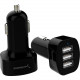 Sabrent 3-Port USB Car Charger - 26 W Output Power - 12 V DC, 24 V DC Input Voltage - 5 V DC Output Voltage - 5.10 A Output Current - USB TL-UCL3-PK50