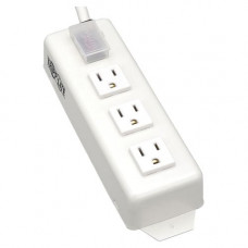 Tripp Lite Power Strip 120V 5-15R 3 Outlet Metal 6&#39;&#39; Cord 5-15P - NEMA 5-15P - 3 NEMA 5-15R - 6ft - TAA Compliance TLM306NC