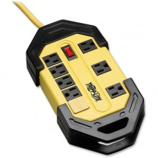 Tripp Lite Safety Power Strip w/ 8 out GFCI Plug OSHA Yellow 12&#39;&#39; Cord - NEMA 5-15P - 8 x NEMA 5-15R - 12 ft Cord - 15 A Current - 120 V AC Voltage - Wall-mountable/Desk-mountable TLM812GF
