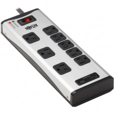 Tripp Lite Protect It! TLM88USBC 8-Outlet Surge Suppressor/Protector - 8 x NEMA 5-15R, 2 x USB - 1800 VA - 2100 J - 120 V AC Input TLM88USBC