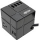 Tripp Lite Protect It! TLP366CUBEUSBB Surge Suppressor/Protector - 3 x NEMA 5-15R, 6 x USB - 1800 VA - 540 J - 120 V AC Input TLP366CUBEUSBB