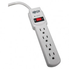 Tripp Lite Surge Protector Power Strip 120V 4 Outlet 4&#39;&#39; Cord 450 Joule - Receptacles: 4 x NEMA 5-15R - 450J - TAA Compliance TLP404