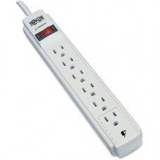 Tripp Lite Surge Protector Power Strip 120V 6 Outlet 4&#39;&#39; Cord 790 Joule - 6 x NEMA 5-15R - 1800 VA - 790 J - 120 V AC Input - 120 V AC Output - RoHS, TAA Compliance TLP604