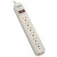 Tripp Lite Surge Protector Power Strip 120V 6 Outlet RJ11 4&#39;&#39; Cord 790 Joule - 6 x NEMA 5-15R - 1800 VA - 790 J - 120 V AC Input - 120 V AC Output - RoHS Compliance TLP604TEL