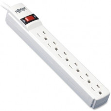 Tripp Lite Surge Protector Power Strip 120V 6 Outlet 6&#39;&#39; Cord 790 Joule - 6 x NEMA 5-15R - 1800 VA - 790 J - 120 V AC Input - 120 V AC Output - TAA Compliance TLP606