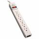 Tripp Lite Surge Protector Power Strip 6 Outlet RJ11 8&#39;&#39; Cord 990 Joules - 6 x NEMA 5-15R - 1875 VA - 990 J - 125 V AC Input - 125 V AC Output - RoHS, TAA Compliance TLP608TEL