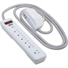 Tripp Lite Protect It! TLP616USB 7-Outlet Surge Suppressor/Protector - 7 x NEMA 5-15R, 2 x USB - 1800 VA - 900 J - 120 V AC Input TLP616USB