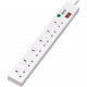 Tripp Lite 6-Outlet Surge Suppressor/Protector - 6 x BS 1363/A - 250 J - 230 V AC Input TLP6B18