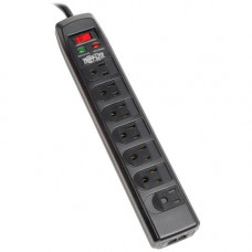 Tripp Lite Surge Protector Power Strip 120V 7 Outlet RJ11 6&#39;&#39; Cord 1440 Joule - 7 x NEMA 5-15R - 1800 VA - 1440 J - 120 V AC Input - Cable Modem/DSL/Fax/Phone - RoHS Compliance TLP706TELC