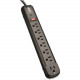 Tripp Lite Surge Protector Power Strip TL P74 RB 120V Right Angle 7 Outlet Black - 7 x NEMA 5-15R - 1800 VA - 1080 J - 120 V AC Input - RoHS, TAA Compliance TLP74RB