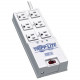 Tripp Lite Surge Protector Power Strip 6 Outlet 6&#39;&#39; Cord 2420 Joules Auto Shut Off - Receptacles: 6 x NEMA 5-15R - 2420J - TAA Compliance TR-6