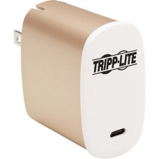 Tripp Lite 50W Compact USB-C Wall Charger - GaN Technology, USB-C Power Delivery 3.0 - 120 V AC, 230 V AC Input - 5 V DC/3 A, 9 V DC, 12 V DC, 15 V DC, 20 V DC Output - TAA Compliance U280-W01-50C1