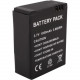 Urban Factory Battery for Mini Camera - For Camera - Battery Rechargeable - 3.7 V DC - 1050 mAh - Lithium Ion (Li-Ion) UGP50UF