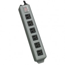 Tripp Lite Waber Power Strip 120V Right Angle 5-15R 6 Outlet Metal 15&#39;&#39; Crd - NEMA 5-15P - 6 NEMA 5-15R - 15ft Input UL24RA-15