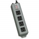 Tripp Lite Waber Industrial Power Strip 4 outlet 6&#39;&#39; Cord Locking Switch Cover - NEMA 5-15P - 4 NEMA 5-15R - 6ft Input - TAA Compliance UL603CB-6