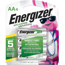 Energizer Recharge Universal Rechargeable AA Batteries, 4 Pack - For Multipurpose - Battery Rechargeable - AA - 4 / Pack UNH15BP-4