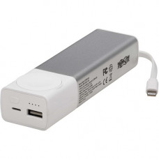 Tripp Lite UPB-05K2-APL 5200mAh Power Bank - For e-book Reader, Tablet PC, Smartphone, Smartwatch, iPhone, iPad, iPod, Mobile Device, Handheld Gaming Console - Lithium Ion (Li-Ion) - 5200 mAh - 2.40 A - 5 V DC Input - 3 x - Silver, White UPB-05K2-APL