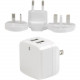 Startech.Com Travel USB Wall Charger - 2 Port - White - Universal Travel Adapter - International Power Adapter - USB Charger - 120 V AC, 230 V AC Input - 5 V DC/3.40 A Output - RoHS Compliance USB2PACWH