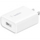 Belkin BOOST&uarr;CHARGE USB-A Wall Charger 18W with Quick Charge 3.0 - USB WCA001DQWH