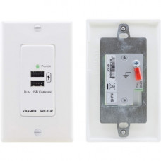 Kramer Active Wall Plate - USB Charger - 5 V DC Input - 5 V DC Output - Input connectors: USB WP-2UC