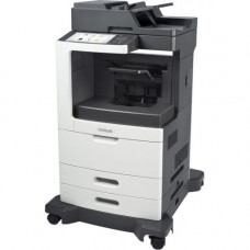 Lexmark MX810 MX810DFE Laser Multifunction Printer - Monochrome - Copier/Fax/Printer/Scanner - 55 ppm Mono Print - 1200 x 1200 dpi Print - Automatic Duplex Print - Upto 300000 Pages Monthly - 1200 sheets Input - Color Scanner - 600 dpi Optical Scan - Mono