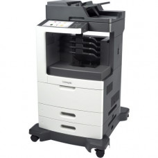 Lexmark MX812 MX812DME Laser Multifunction Printer - Monochrome - Copier/Fax/Printer/Scanner - 70 ppm Mono Print - 1200 x 1200 dpi Print - Automatic Duplex Print - Upto 300000 Pages Monthly - 1200 sheets Input - Color Scanner - 600 dpi Optical Scan - Mono