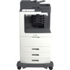 Lexmark MX811 MX811DTME Laser Multifunction Printer - Monochrome - Copier/Fax/Printer/Scanner - 63 ppm Mono Print - 1200 x 1200 dpi Print - Automatic Duplex Print - Upto 35000 Pages Monthly - 1750 sheets Input - Color Scanner - 600 dpi Optical Scan - Mono