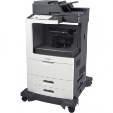 Lexmark MX812 MX812DFE Laser Multifunction Printer - Monochrome - Copier/Fax/Printer/Scanner - 70 ppm Mono Print - 1200 x 1200 dpi Print - Automatic Duplex Print - Upto 35000 Pages Monthly - 1200 sheets Input - Color Scanner - 600 dpi Optical Scan - Monoc