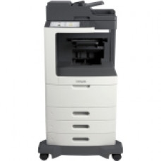 Lexmark MX811 MX811DTFE Laser Multifunction Printer - Monochrome - Copier/Fax/Printer/Scanner - 63 ppm Mono Print - 1200 x 1200 dpi Print - Automatic Duplex Print - Upto 300000 Pages Monthly - 1750 sheets Input - Color Scanner - 600 dpi Optical Scan - Mon