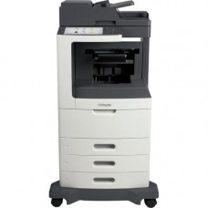 Lexmark MX810 MX810DTFE Laser Multifunction Printer - Monochrome - Copier/Fax/Printer/Scanner - 55 ppm Mono Print - 1200 x 1200 dpi Print - Automatic Duplex Print - Upto 300000 Pages Monthly - 1750 sheets Input - Color Scanner - 600 dpi Optical Scan - Mon