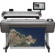 HP DesignJet HD Pro PostScript Inkjet Large Format Printer - 44" Print Width - Color - Printer, Scanner, Copier - 6 Color(s) - 866 ft&#178;/h Color Speed - 2400 x 1200 dpi - 128 GB - USB - Ethernet - Flatbed Color Scan - Flatbed Color Copy - Plai