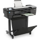 HP Designjet T830 Inkjet Large Format Printer - 24" Print Width - Color - Printer, Copier, Scanner - 26 Second Color Speed - 2400 x 1200 dpi - 1 GB - Ethernet - Wireless LAN - Sheetfed Color Scan - Sheetfed Color Copy - Roll Paper, Bond Paper, Coated