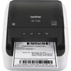 Brother QL-1100 Direct Thermal Printer - Monochrome - Desktop - Label Print - 4" Print Width - 4.33 in/s Mono - 300 dpi - Label, Die-cut Label, Continuous Roll - 4.09" Label Width - 36" Label Length QL-1100