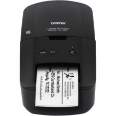 Brother QL-600 Direct Thermal Printer - Monochrome - Desktop - Label Print - 2.40" Print Width - 2.80 in/s Mono - 300 x 600 dpi - Label, Name Badge Label, CD/DVD, Film, Removable Label, Non-adhesive Tag - 2.44" Label Width - 39.37" Label Le