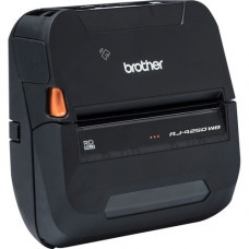 Brother Desktop Direct Thermal Printer - Monochrome - Label/Receipt Print - USB - Bluetooth - 0.12" Print Length - 4.09" Print Width - 5 in/s Mono - 203 dpi - Wireless LAN - 4.45" Label Width - TAA Compliance RJ4250WB