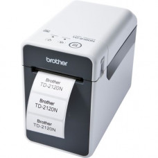 Brother TD-2120N Desktop Direct Thermal Printer - Monochrome - Label/Receipt Print - Ethernet - USB - Serial - Bluetooth - White, Gray - 2.20" Print Width - 6 in/s Mono - 203 x 203 dpi - 2.50" Label Width TD2120NB